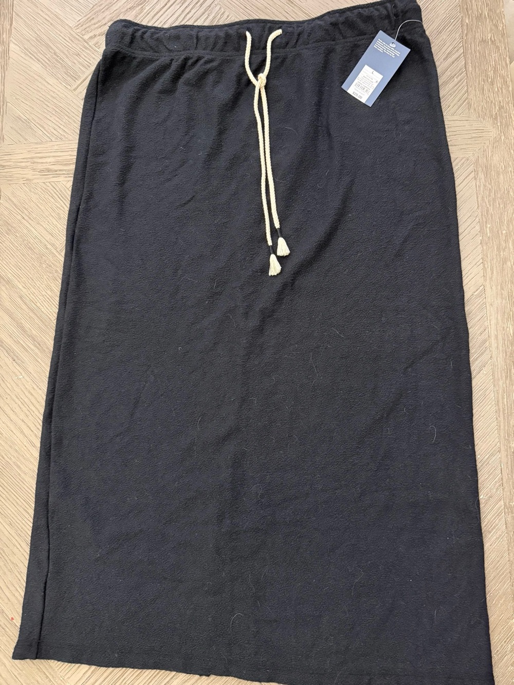 Universal Thread Black Maxi Skirt with Cream Drawstring